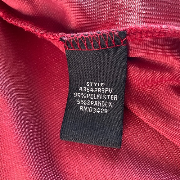 Intro Stretch Velvet Oversized Tartan Plaid Henley Top Holiday Comfy Red Black L - Picture 9 of 11